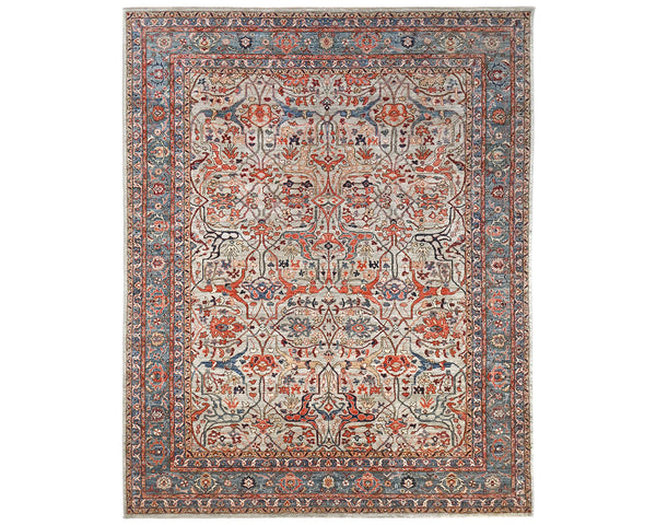 9x12 Gray Aryana Afghan Hand Knotted Veg Dye Wool Area Rug